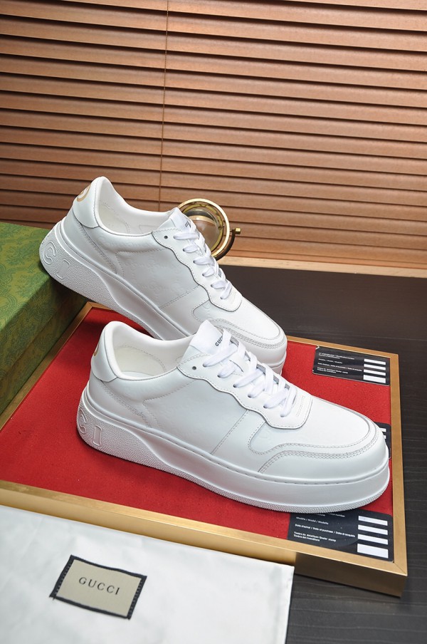 Gucci White Leather Sneakers