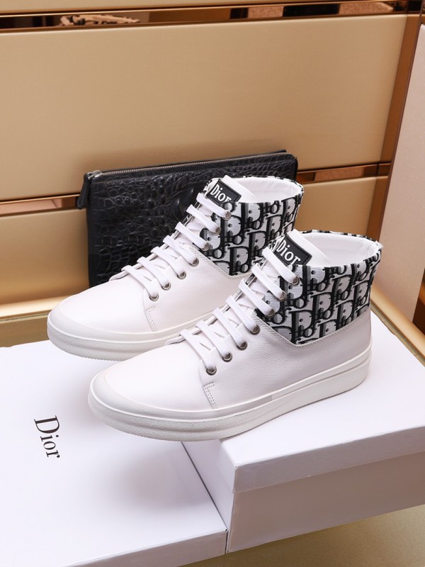 Dior White High Top Sneakers