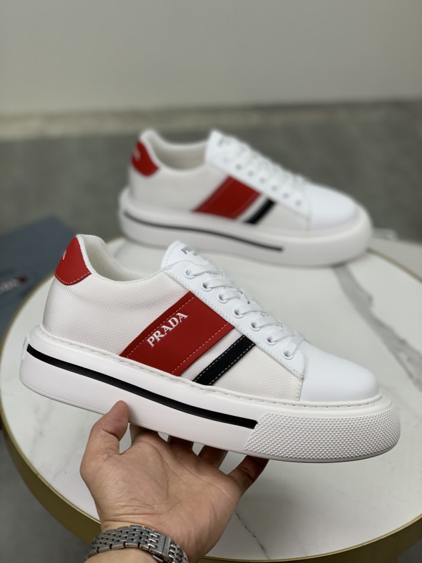 Prada White Red Sneakers