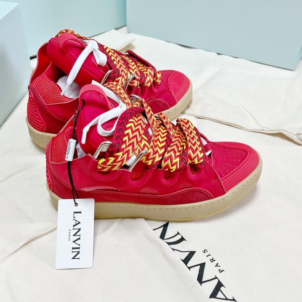 Lanvin Red Curb Sneakers