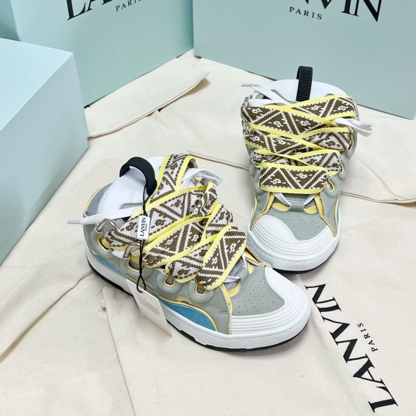 Lanvin Ice Pale Green Curb Sneakers