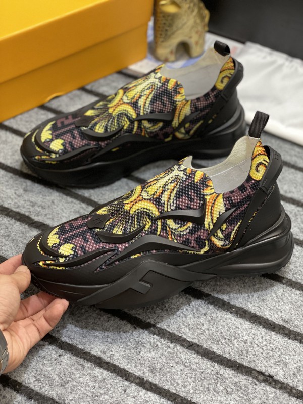 Fendi Black Flower Sneakers