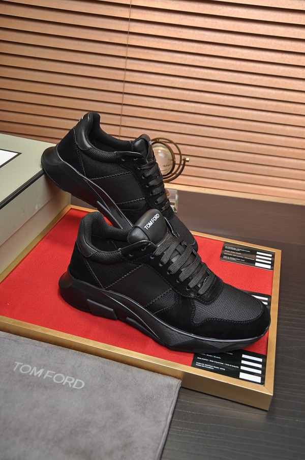 Tom Ford Men Jagga Low Top Black Sneaker