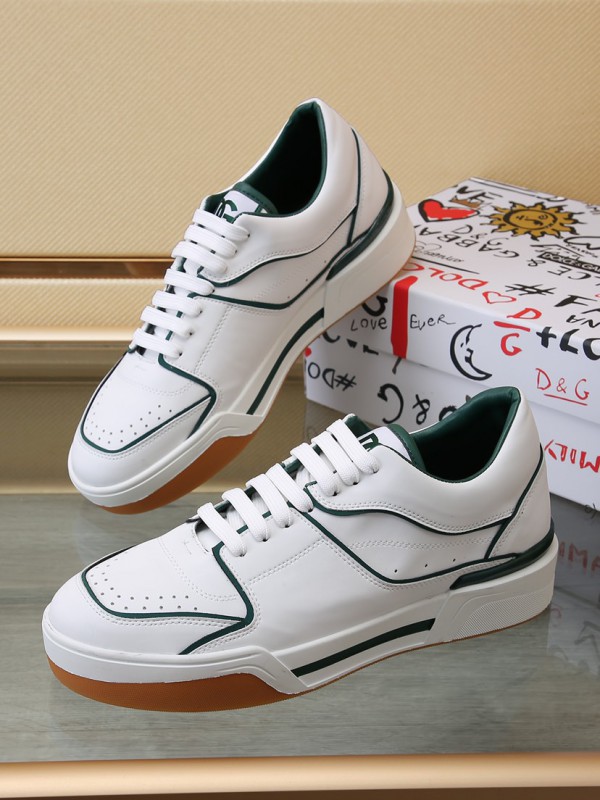 Dolce & Gabbana White Green Sneakers