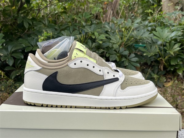 Travis Scott x Air Jordan 1 Retro Low Golf Neutral Olive