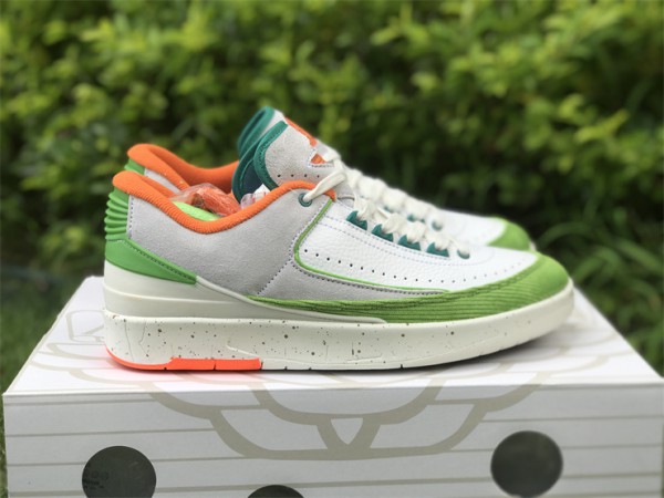 Titan x Air Jordan 2 Low Green Orange White