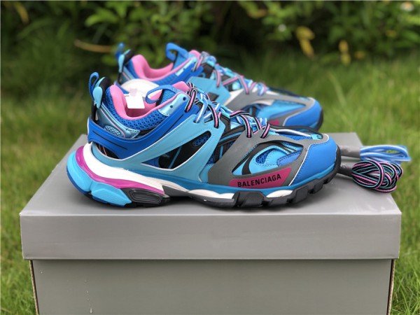 Balenciaga Track 3.0 Blue Pink Trainers