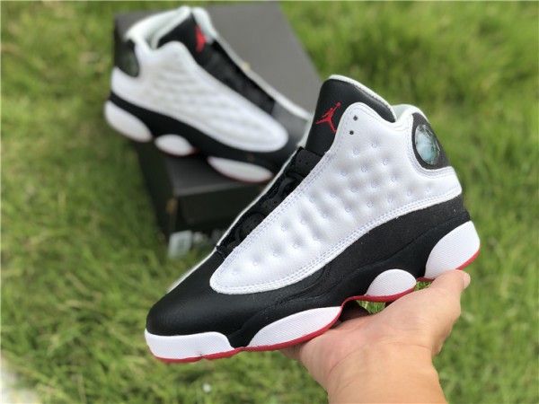 Air Jordan 13 Retro GS 'He Got Game' White Red Black (Black Shoelace)