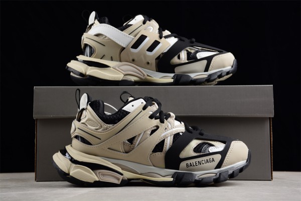 Balenciaga Track Sneaker in beige and black mesh and nylon