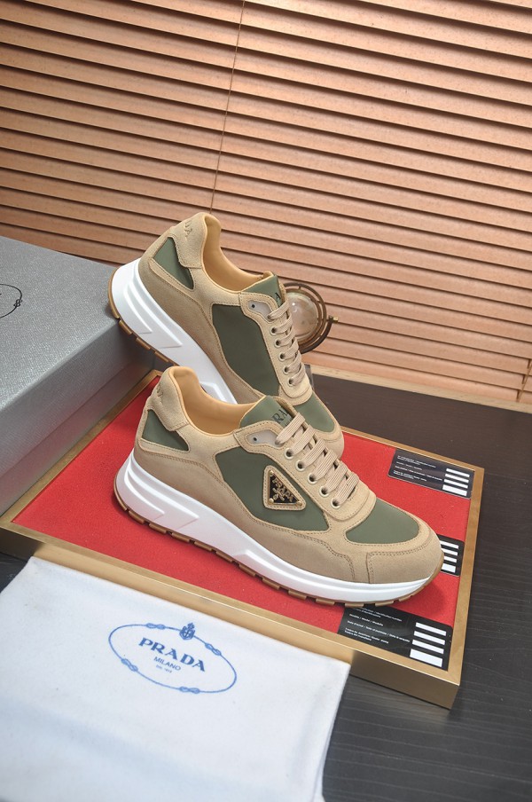 Prada suede and Re-Nylon sneakers