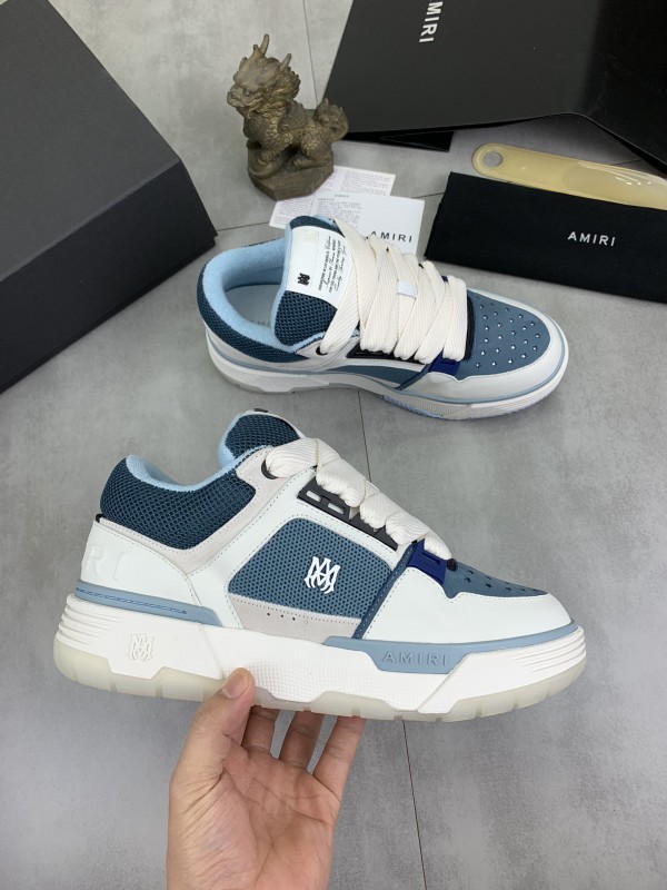 Amiri Leather, Suede and Mesh Sneakers