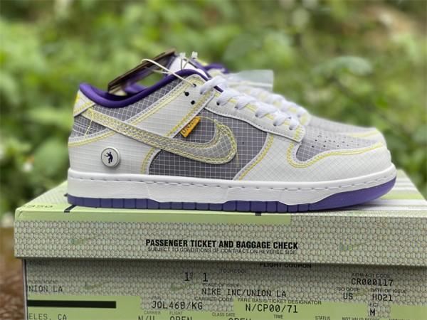 Union's Nike Dunk Low "Purple/Gold" DJ9649-500