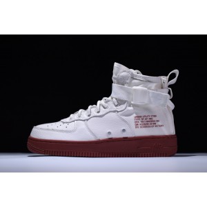 Nike SF Air Force 1 Mid "Red Ivory" White 917753-100