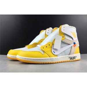 Off-White x Air Jordan 1 Retro High "Canary Yellow" AQ0818-149