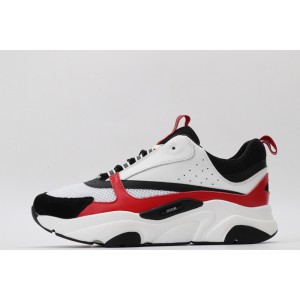 Dior B22 Sneaker White Black Red 3SN231YRK_H360