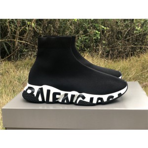Balenciaga Graffiti Speed Sneaker Black/White