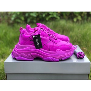 Balenciaga Allover Logo Triple S "Plum Red"