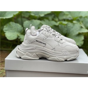 Balenciaga Allover Logo Triple S Sneaker Beige