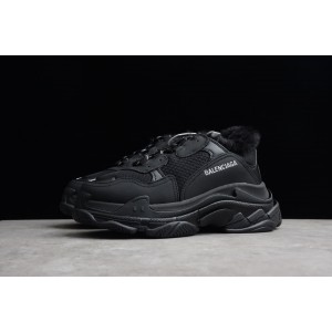 Balenciaga Triple S Sneaker Black with Fur