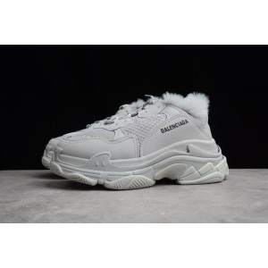 Balenciaga Triple S Sneaker Grey with Fur