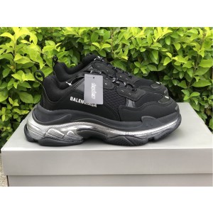 Balenciaga Triple S Clear Sole Black Silver