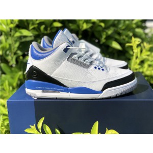 Air Jordan 3 Retro White Blue Basketball Shoes