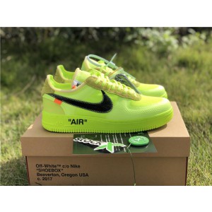 OFF-WHITE X Nike Air Force 1 "Volt" AO4606-700