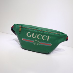 Gucci Print Leather Belt Bag