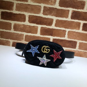 Gucci GG Marmont matelassé velvet belt bag