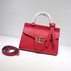 Gucci GG Marmont Leather Top Handle Mini Bag