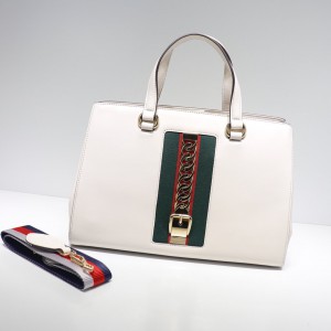 Gucci Sylvie Leather Top Handle Large Bag