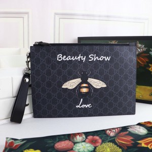 Gucci Bestiary pouch with Bee and Beauty show Love