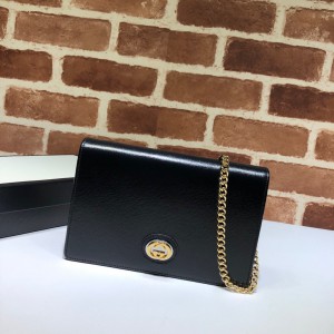 Gucci Leather chain card case wallet