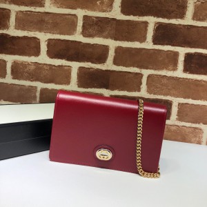 Gucci Leather chain card case wallet