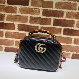 Gucci Marmont small shoulder bag with bamboo