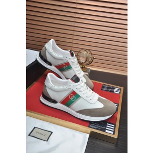 Gucci White With GG Logo Web Shoes