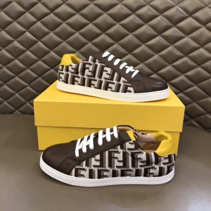 Fendi Chocolate Yellow Shoes