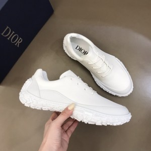 Dior B28 derby white leather shoes