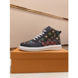 Louis Vuitton High Top Black And Brown Sneakers