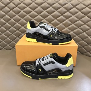 Louis Vuitton Trainer Black Yellow Grey Sneakers