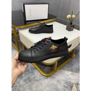 Gucci Yellow Bee Black Shoes