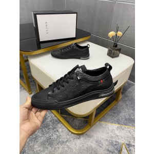 Gucci Black Leather Sneakers