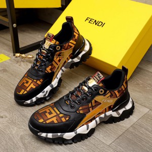 Fendi Yellow Brown Shoes