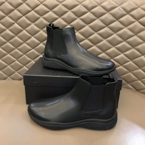 Prada Leather Ankle Chelsea Boot