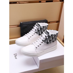 Dior White High Top Sneakers