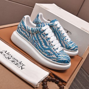 Alexander McQueen Blue White Sneakers
