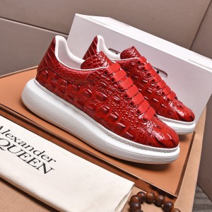 Alexander McQueen Red Croc Oversized Sneaker