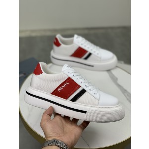 Prada White Red Sneakers