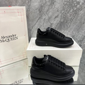 Alexander McQueen Black Patent Oversized Sneaker