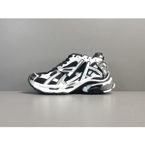 Balenciaga Runner Sneaker in black and white mesh and nylon